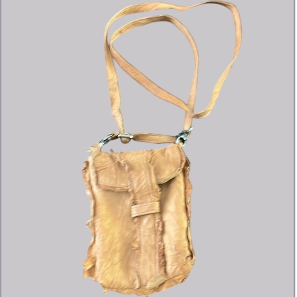 One-Of-A-Kind Original Lisa Berck Simply Raw Leather  Crossbody